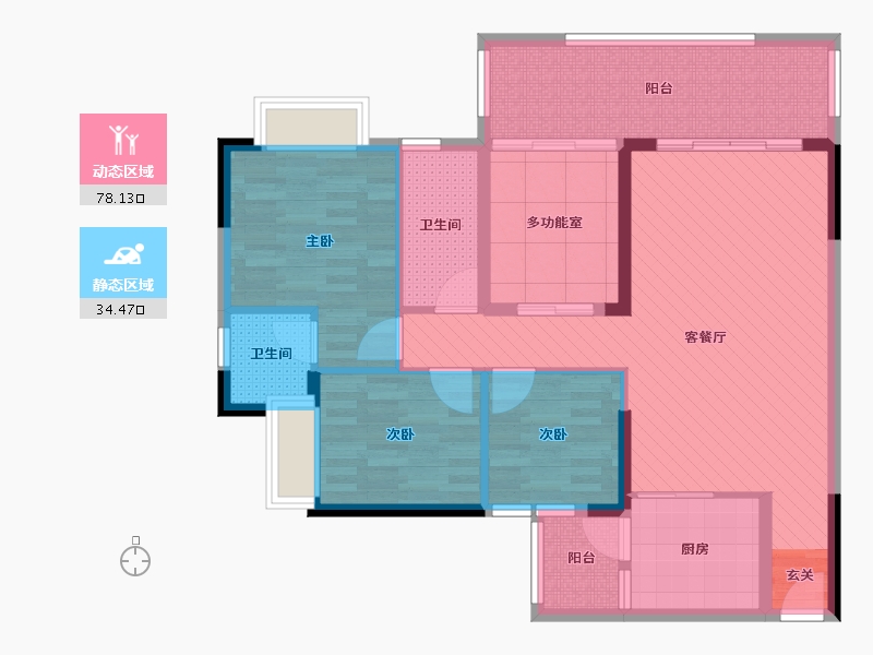 广西壮族自治区-梧州市-碧水广场-98.63-户型库-动静分区