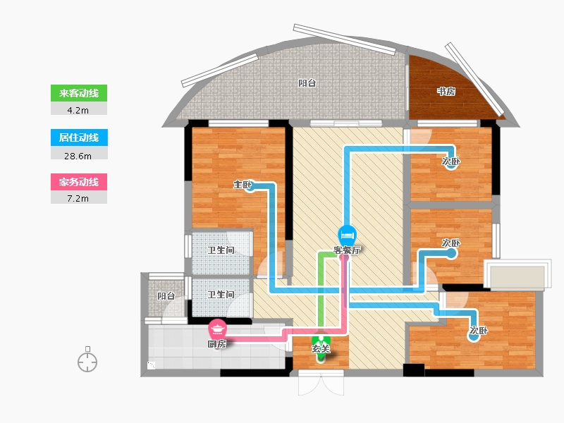 四川省-宜宾市-海翔光明春天-104.24-户型库-动静线