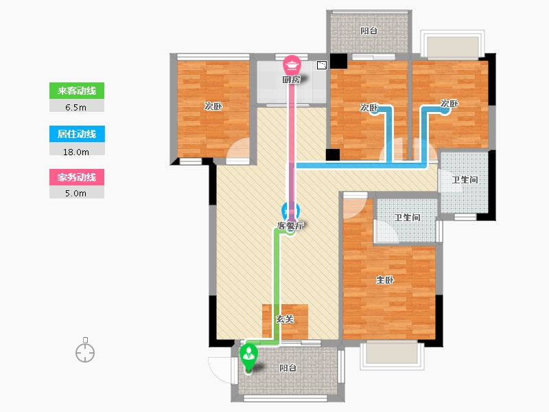 福建省-漳州市-诏安尚品豪庭-98.01-户型库-动静线