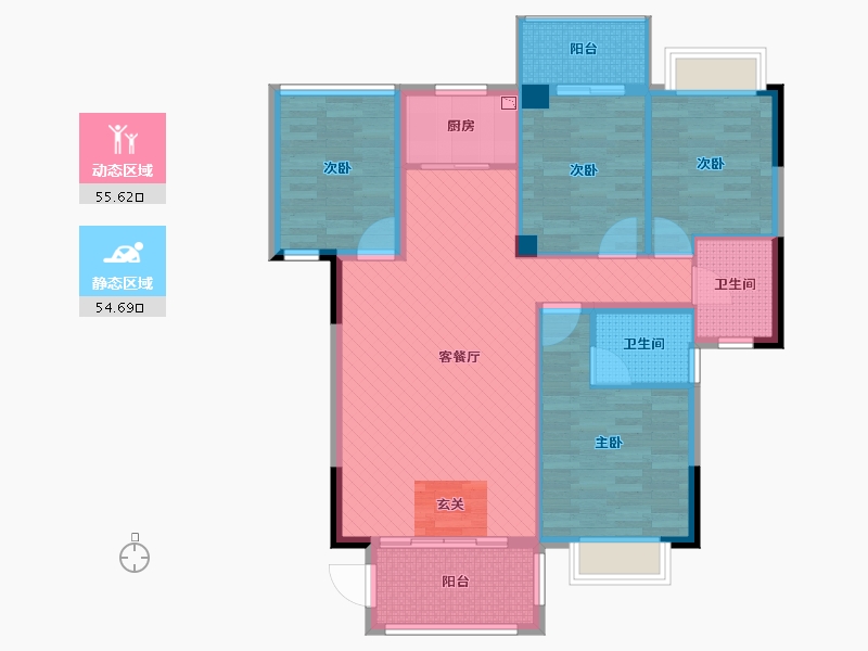 福建省-漳州市-诏安尚品豪庭-98.01-户型库-动静分区