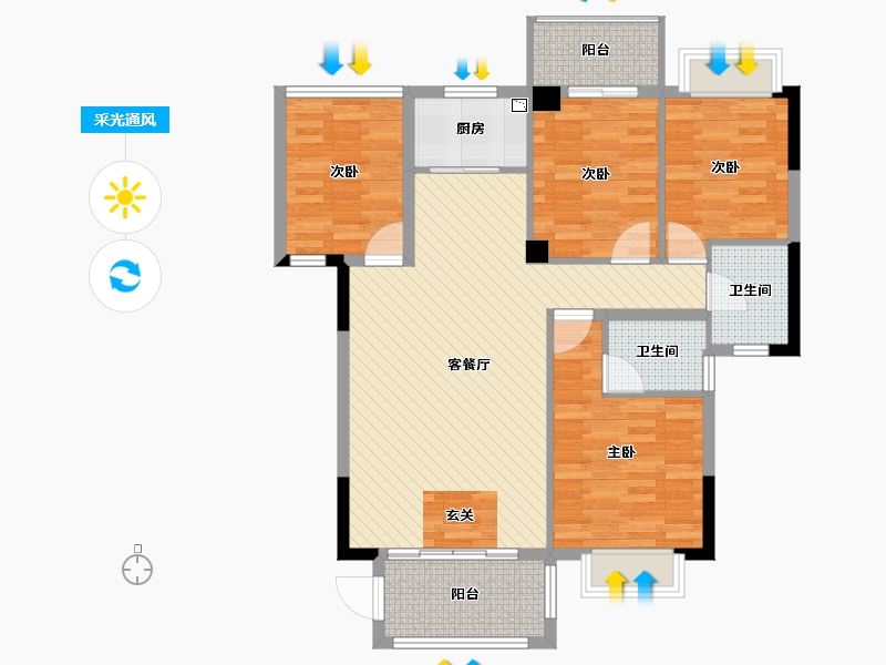 福建省-漳州市-诏安尚品豪庭-98.01-户型库-采光通风