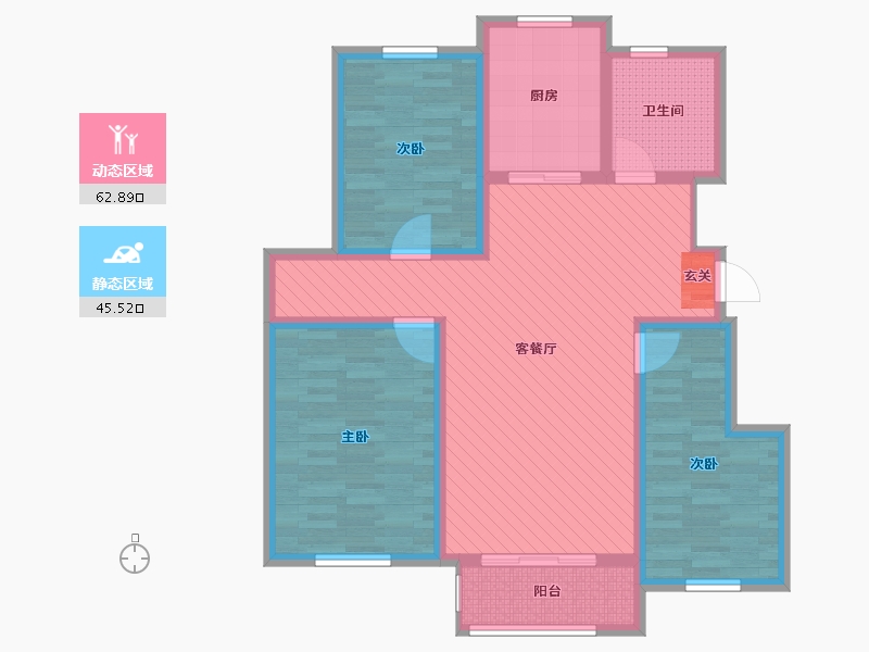 山东省-淄博市-苏相湖畔-95.00-户型库-动静分区