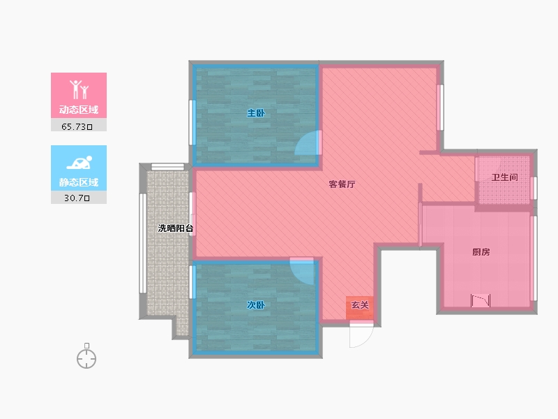 江苏省-南通市-外滩北苑-94.07-户型库-动静分区