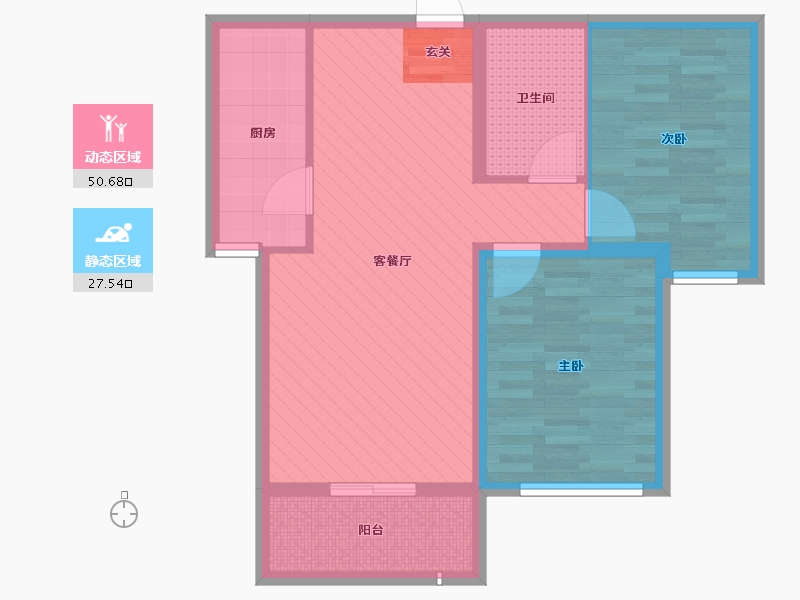 河北省-邢台市-缔景城-68.87-户型库-动静分区