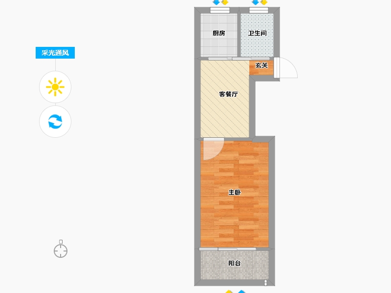 上海-上海市-阳曲路75弄-27.60-户型库-采光通风