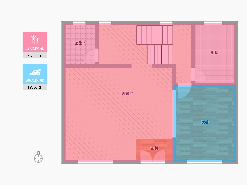 浙江省-金华市-新世纪花园-85.46-户型库-动静分区