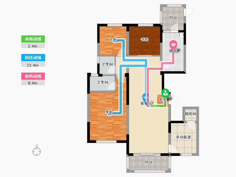 广东省-清远市-清远碧桂园-125.75-户型库-动静线