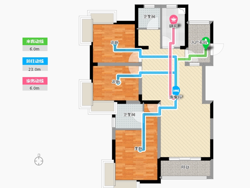 安徽省-芜湖市-中央城-C区-94.16-户型库-动静线