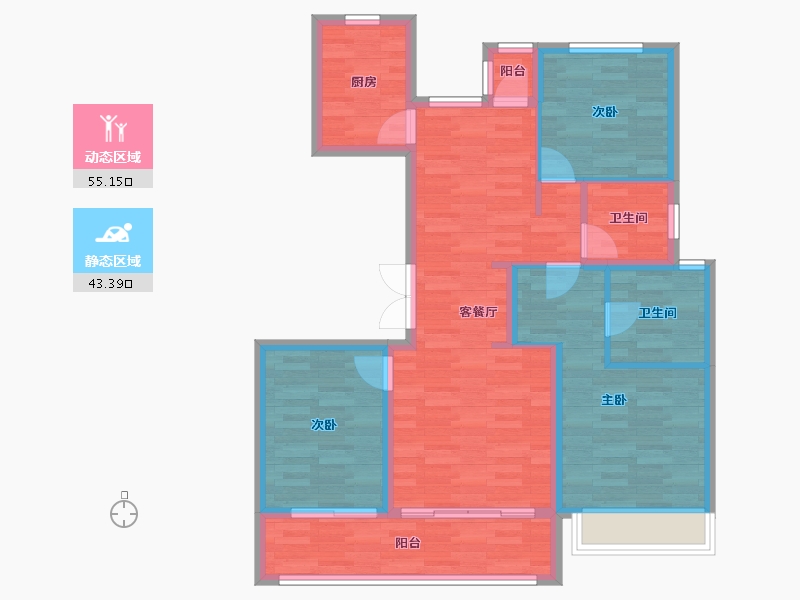 浙江省-温州市-富力-87.92-户型库-动静分区