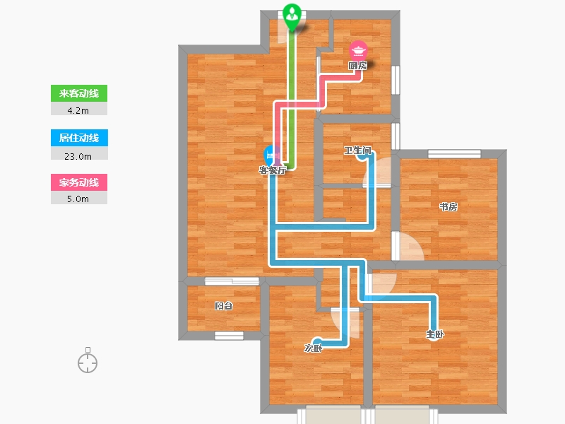 河南省-郑州市-亚新美好城邦-70.40-户型库-动静线