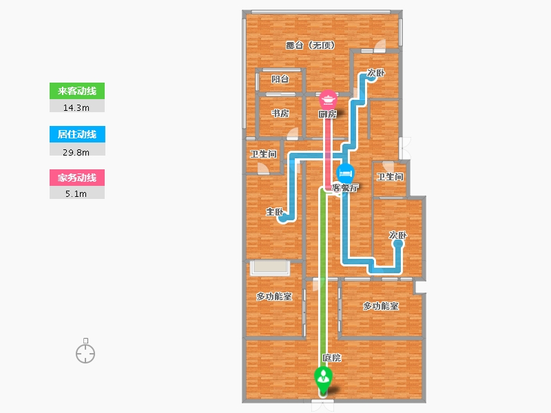 辽宁省-沈阳市-龙湖双珑原著-254.73-户型库-动静线