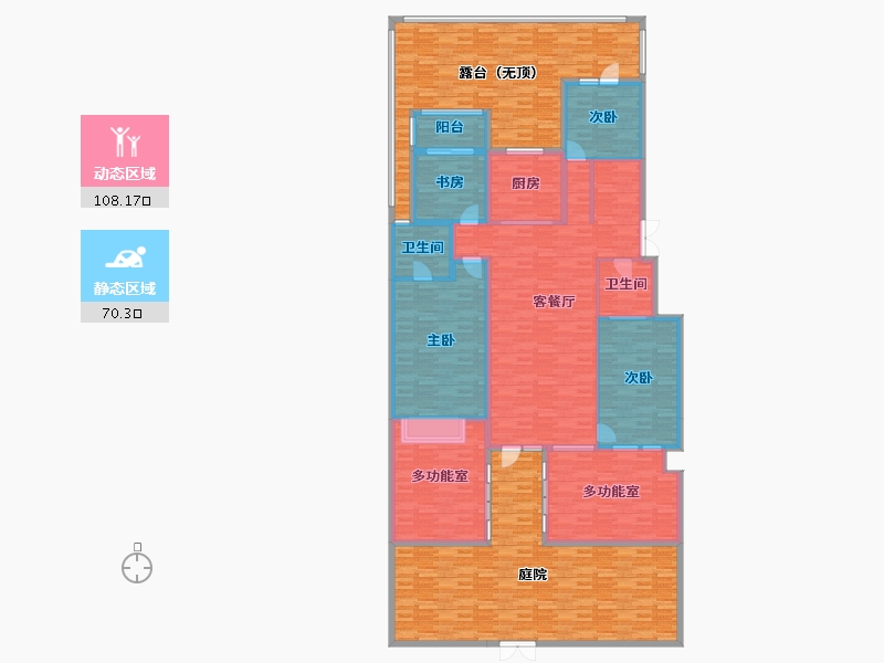 辽宁省-沈阳市-龙湖双珑原著-254.73-户型库-动静分区