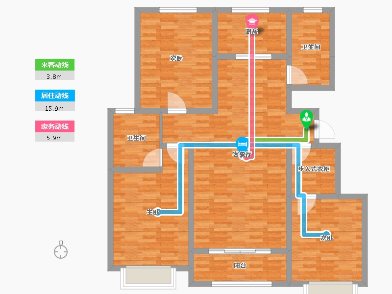 河北省-邢台市-天地翰林学府-109.00-户型库-动静线