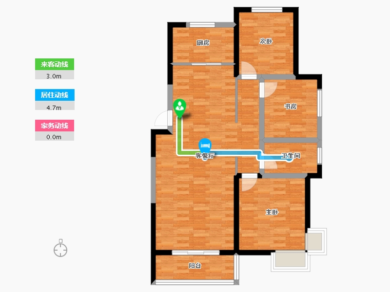 山东省-临沂市-浮来春公馆-85.31-户型库-动静线