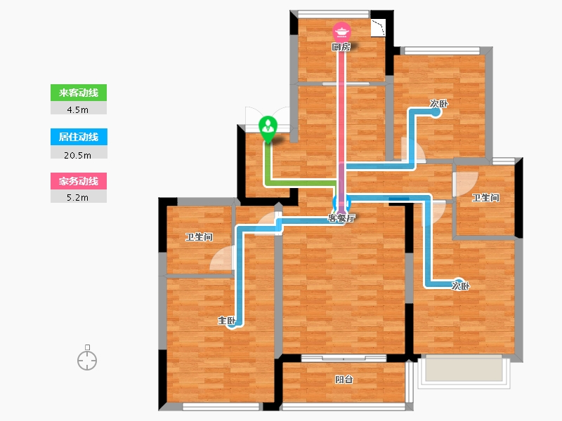 浙江省-杭州市-九龙仓天玺天芸-96.13-户型库-动静线