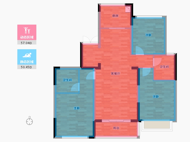 浙江省-杭州市-九龙仓天玺天芸-96.13-户型库-动静分区