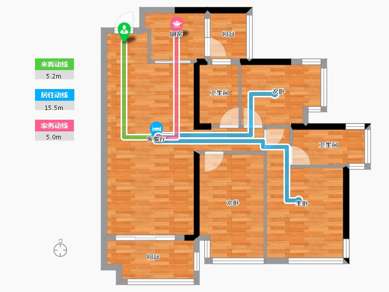 广西壮族自治区-南宁市-江南华府-87.94-户型库-动静线