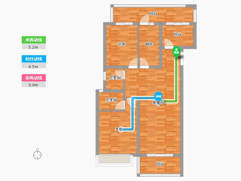 陕西省-西安市-世园大公馆-91.03-户型库-动静线