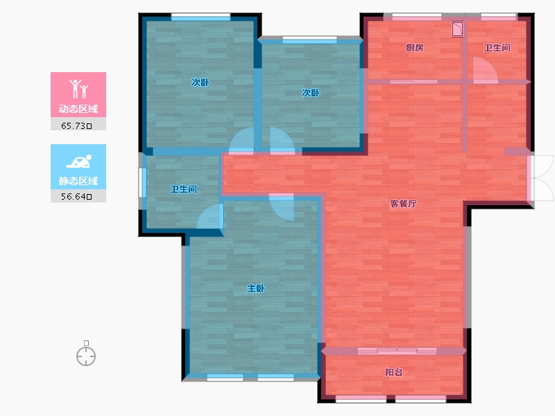 河南省-安阳市-林州王城相府-110.00-户型库-动静分区