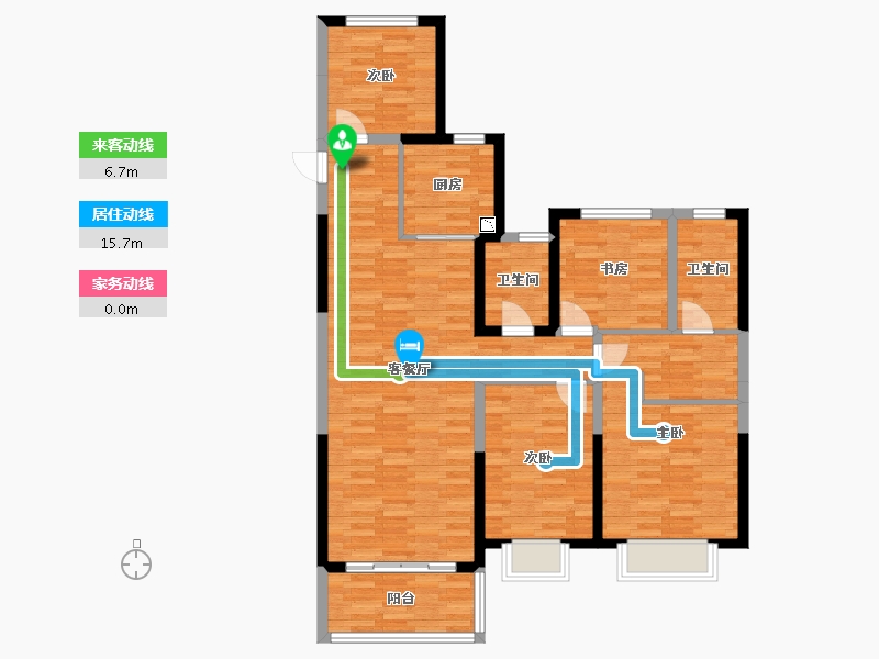 江苏省-无锡市-朗韵嘉园-103.58-户型库-动静线