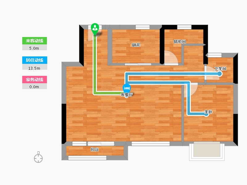 江苏省-无锡市-玺悦珑庭-55.55-户型库-动静线