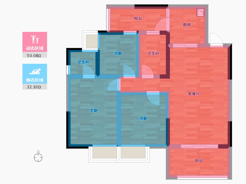 四川省-资阳市-多弗绿城-72.19-户型库-动静分区