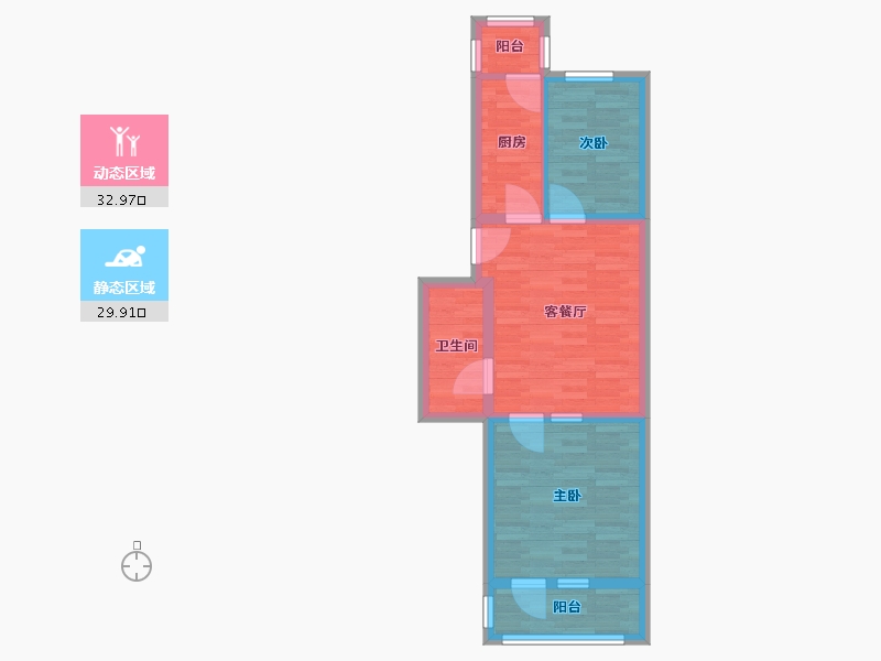 北京-北京市-南竺园一区-55.16-户型库-动静分区