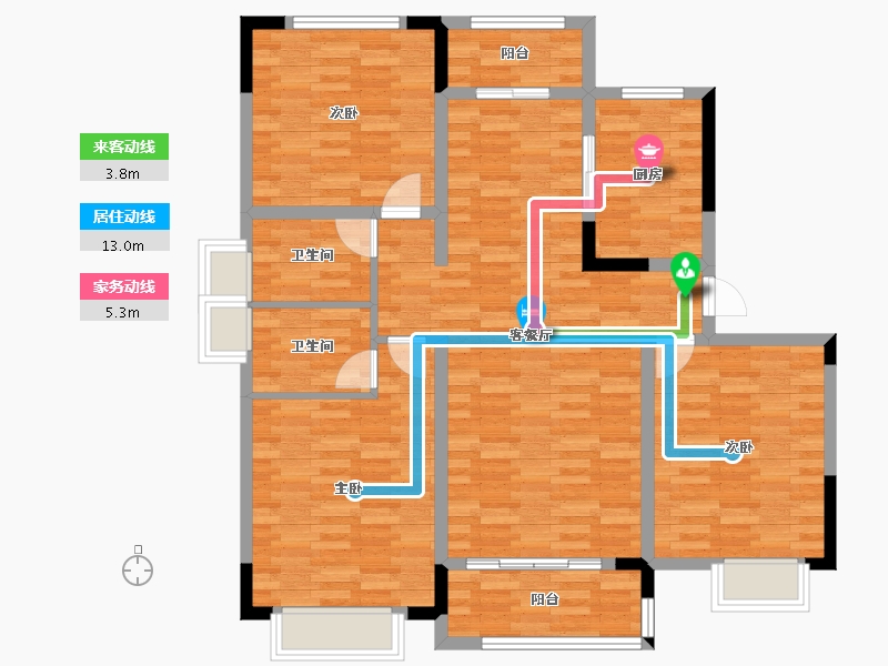 江苏省-徐州市-滨湖御景湾-109.36-户型库-动静线