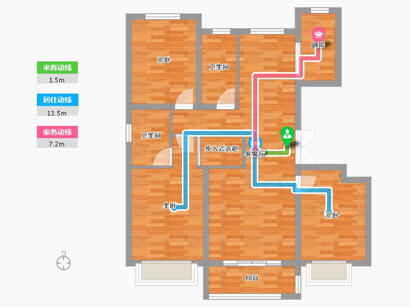 河北省-衡水市-金茂嘉园-89.23-户型库-动静线