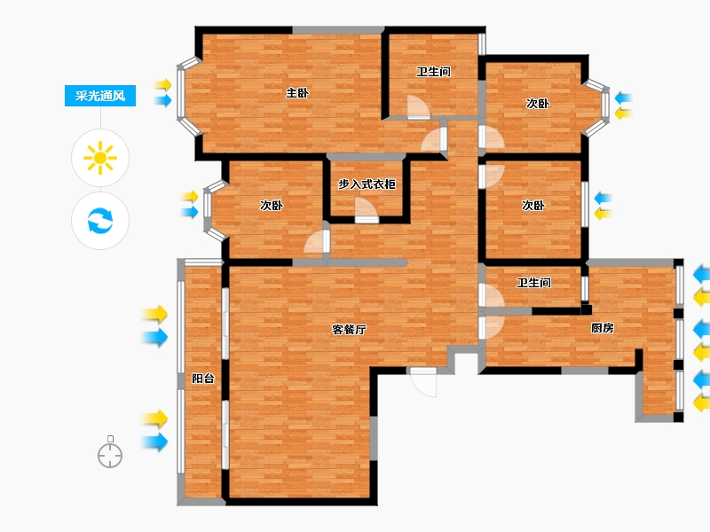 江苏省-无锡市-红豆人民路九号-171.51-户型库-采光通风