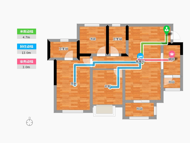 四川省-资阳市-香樾府-73.63-户型库-动静线