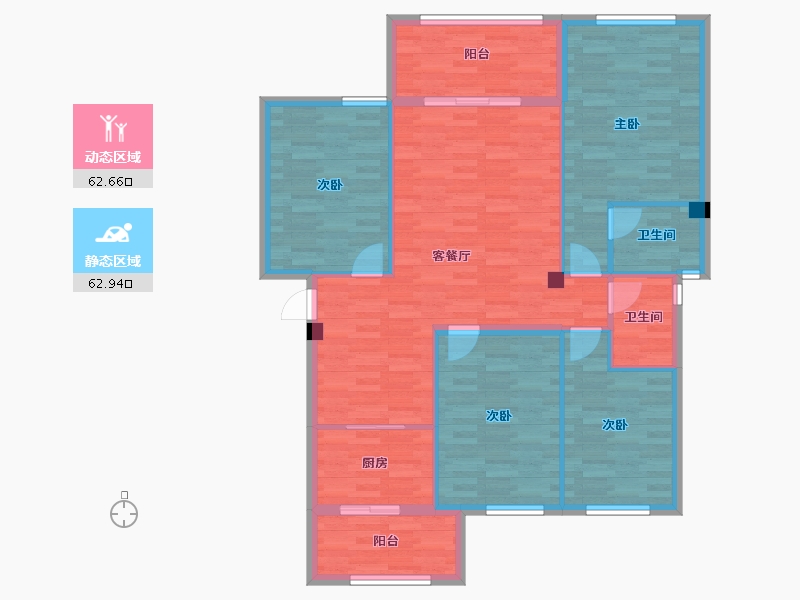 广西壮族自治区-钦州市-人和春天108-114.21-户型库-动静分区