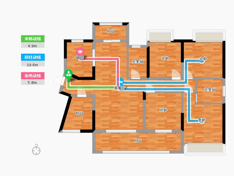 湖南省-长沙市-君悦阳光城-118.00-户型库-动静线