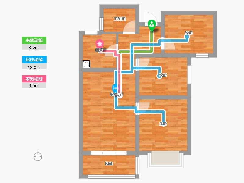 河南省-郑州市-观澜郡-59.78-户型库-动静线