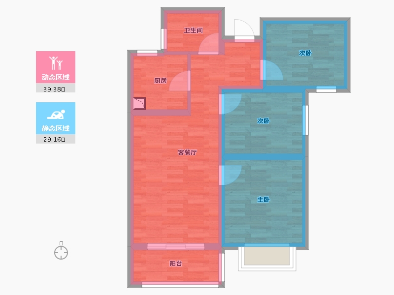 河南省-郑州市-观澜郡-59.78-户型库-动静分区