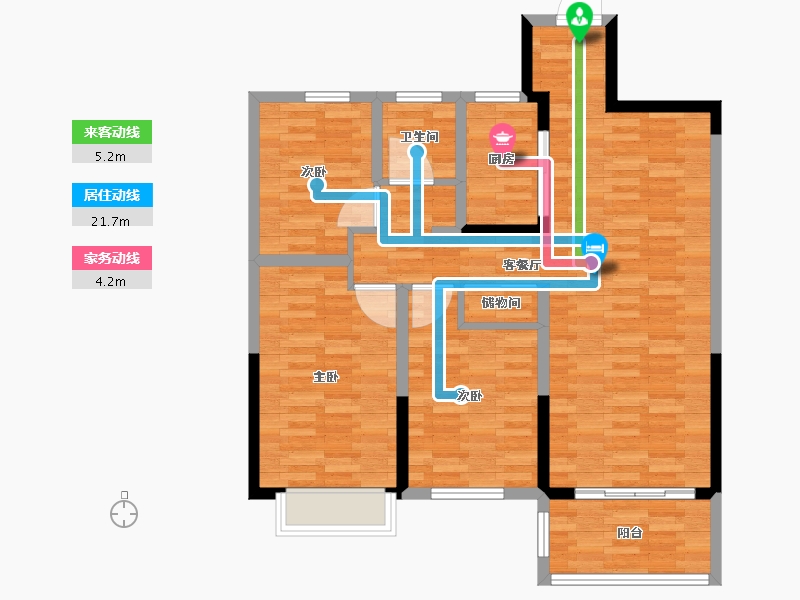 安徽省-芜湖市-龙凤佳苑-93.01-户型库-动静线