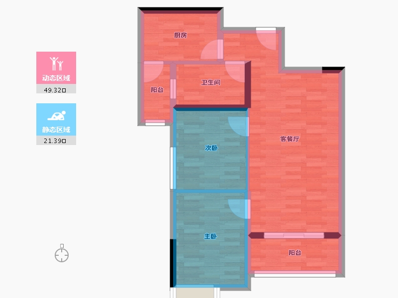 湖北省-黄石市-奥山星城-62.89-户型库-动静分区