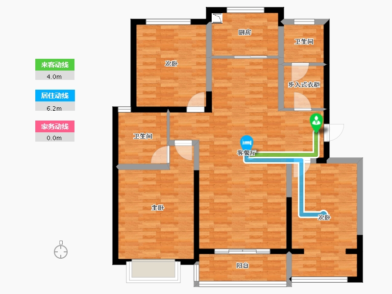 山西省-运城市-花园西区-105.47-户型库-动静线