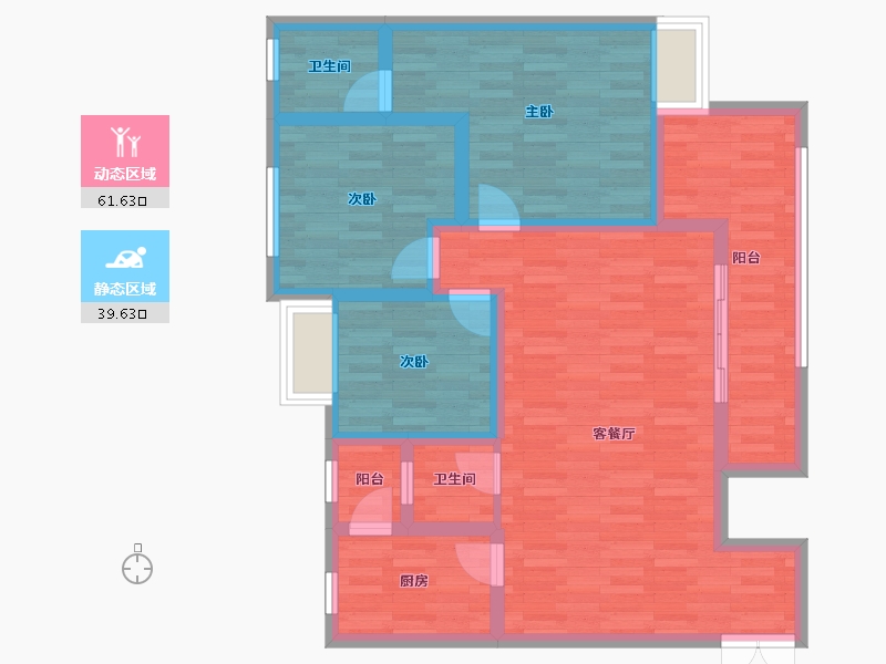 贵州省-铜仁市-德江印象-89.46-户型库-动静分区