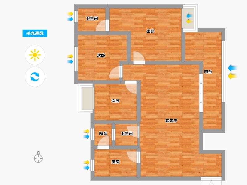 贵州省-铜仁市-德江印象-89.46-户型库-采光通风