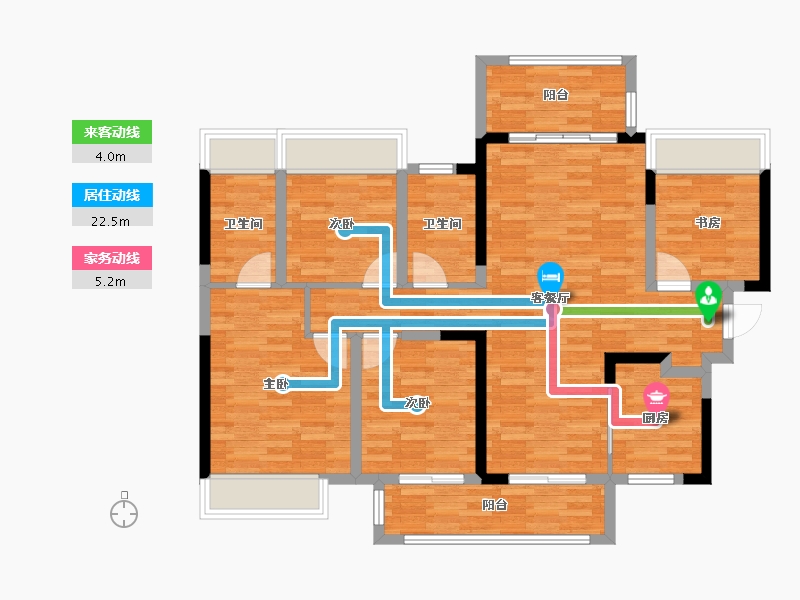 广西壮族自治区-贵港市-吾悦和府-103.00-户型库-动静线