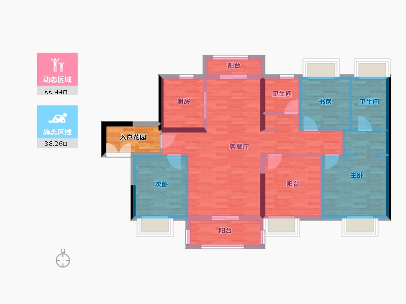 广东省-肇庆市-四会融创书院-98.00-户型库-动静分区