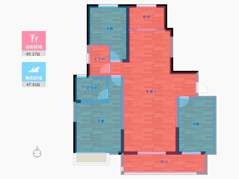 河南省-新乡市-延津建业春天里-101.50-户型库-动静分区