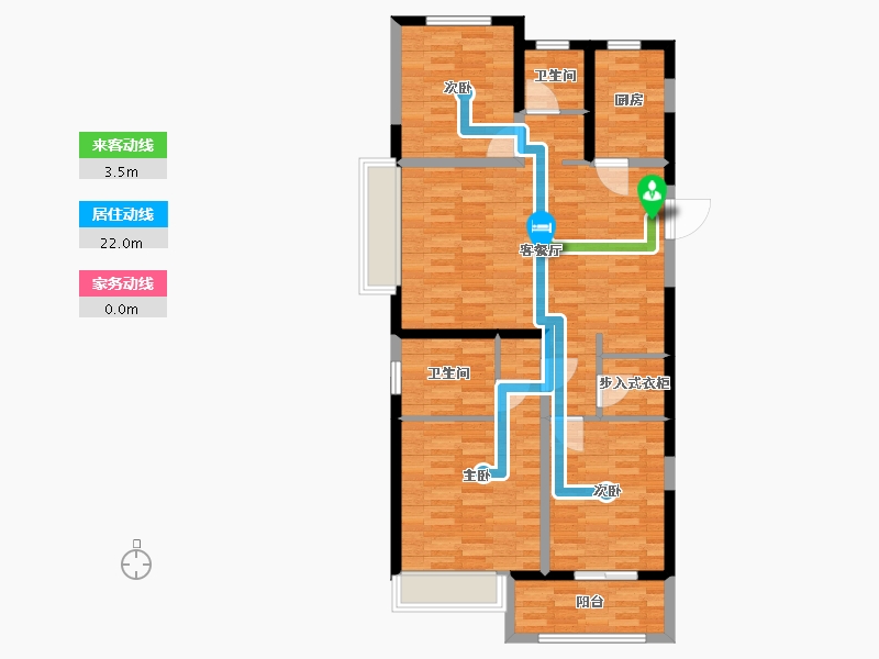 江苏省-徐州市-中梁国宾府-97.80-户型库-动静线