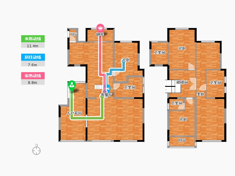 浙江省-嘉兴市-巴黎都市-278.01-户型库-动静线