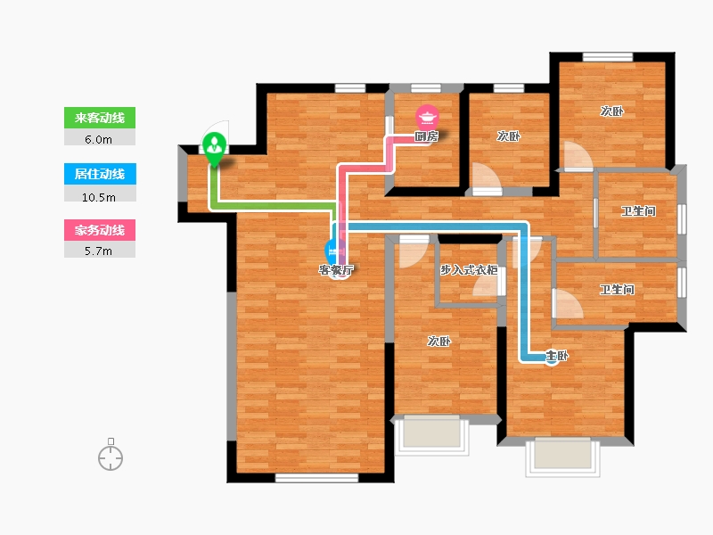 吉林省-长春市-高新君园-101.40-户型库-动静线