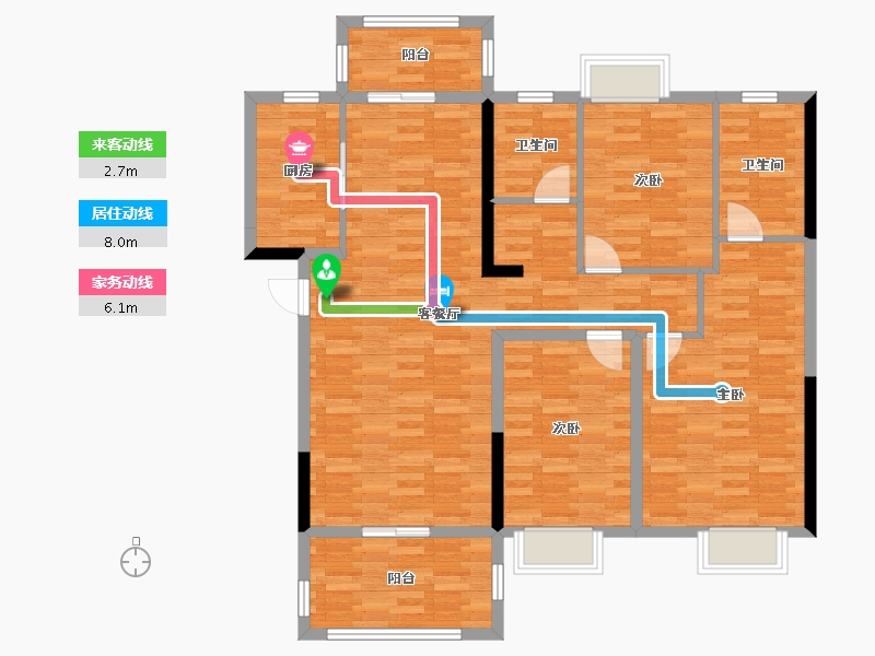 安徽省-阜阳市-新华学府庄园-120.00-户型库-动静线