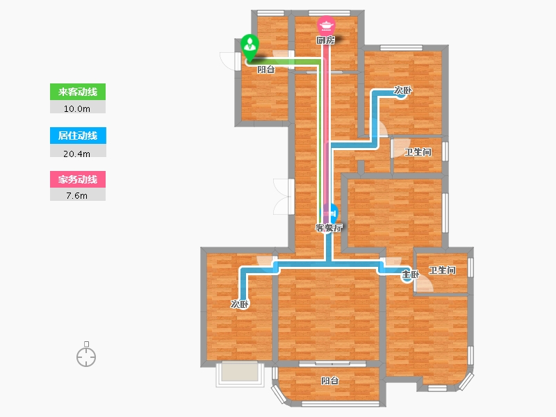 河北省-邯郸市-美的拉德芳斯-115.28-户型库-动静线