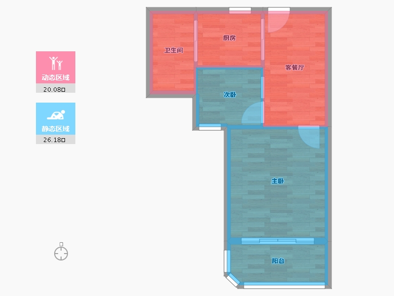 上海-上海市-祁连三村-41.47-户型库-动静分区