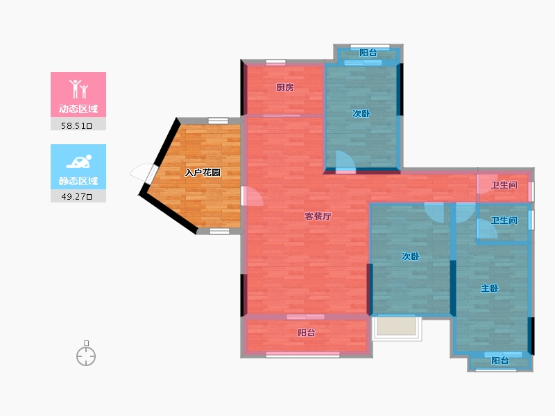 广东省-江门市-翡翠明珠-108.18-户型库-动静分区